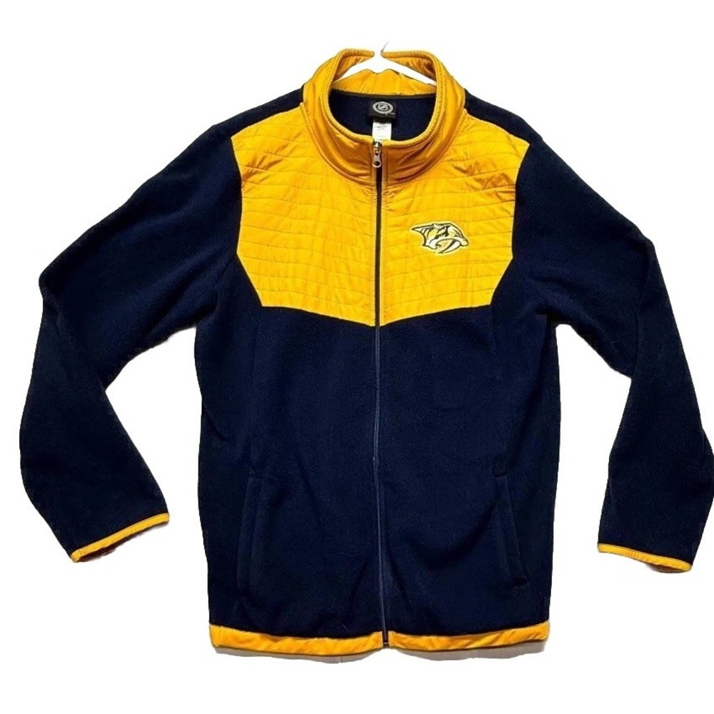 NHL Nashville Predators Jacket Women's 2XL 18 Blue Fleece Sportswear Full Zip